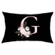 thumbnail image 1 of Fiudx Funda de Almohada Floral, Elegante Diseño Del Alfabeto Inglés, Suave Poliéster Color Melocotón, Ideal para Sofá Cama, Sillón, Aspecto Acogedor y Moderno, Tamaño 50 X 30 Cm, Ideal Como Regalo., 1 of 2