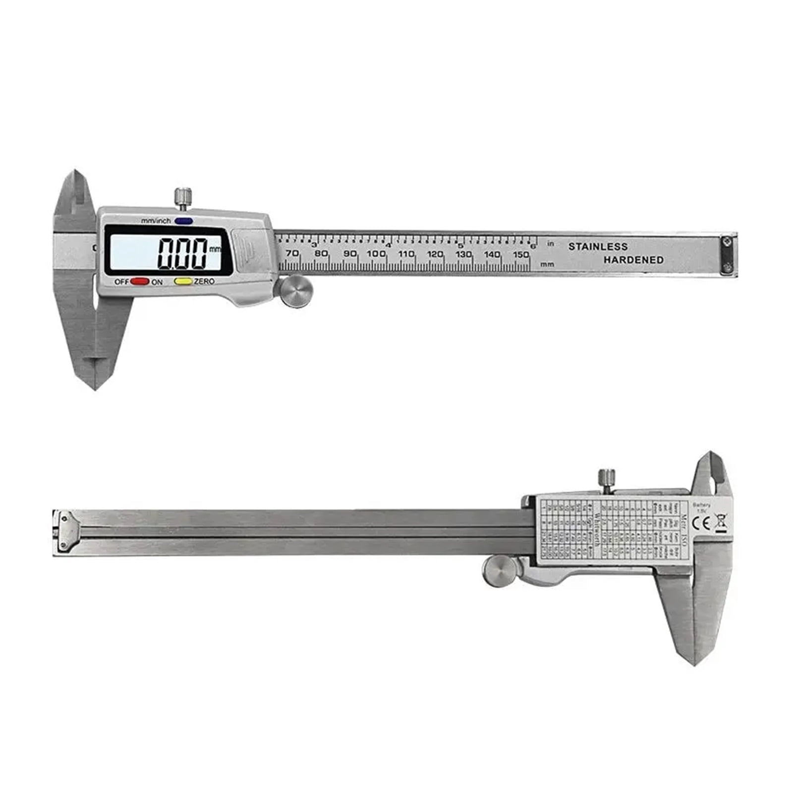 150mm Electronic Digital Metal Caliper 6 Inch Stainless Steel Vernier Caliper Gauge Micrometer Measuring Tool Digital Ruler ,Precision Measuring