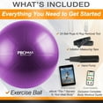 thumbnail image 3 of SmarterLife PRO MAX Series Exercise Yoga Ball Workout Equipment Pregnancy Medicine Balls, 65cm Purple, 3 of 7