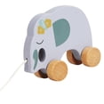thumbnail image 1 of Juguete de madera hecho a mano para arrastrar, juguete con cuerda para caminar, juguete educativo elefante, 1 of 9