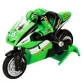 thumbnail image 1 of High Motorbike Radio Control 2.4G 3CH 1：20 Mini Jump Motorcycle (Green), 1 of 5