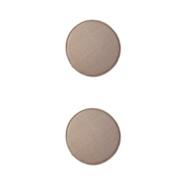 Inteprter Cojín de asiento de 12,9 pulgadas con correas, almohadilla de algodón para silla, alfombrilla gruesa para taburete, y cómoda punto gris Diámetro 33cm 2piezas