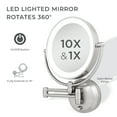 thumbnail image 2 of Zadro LED Wall Mounted Makeup Mirror w/ Magnification & Extendable Arm, 2 of 11