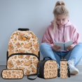 thumbnail image 2 of Yspwyqan School Backpack Set for Boys Girls, Orange Fruit Capybara Backpack with Lunch Box Pencil Case Water Bottle, 17 Inch Trendy Bookbag Fits 13 Inch Laptop for Middle High, 2 of 7