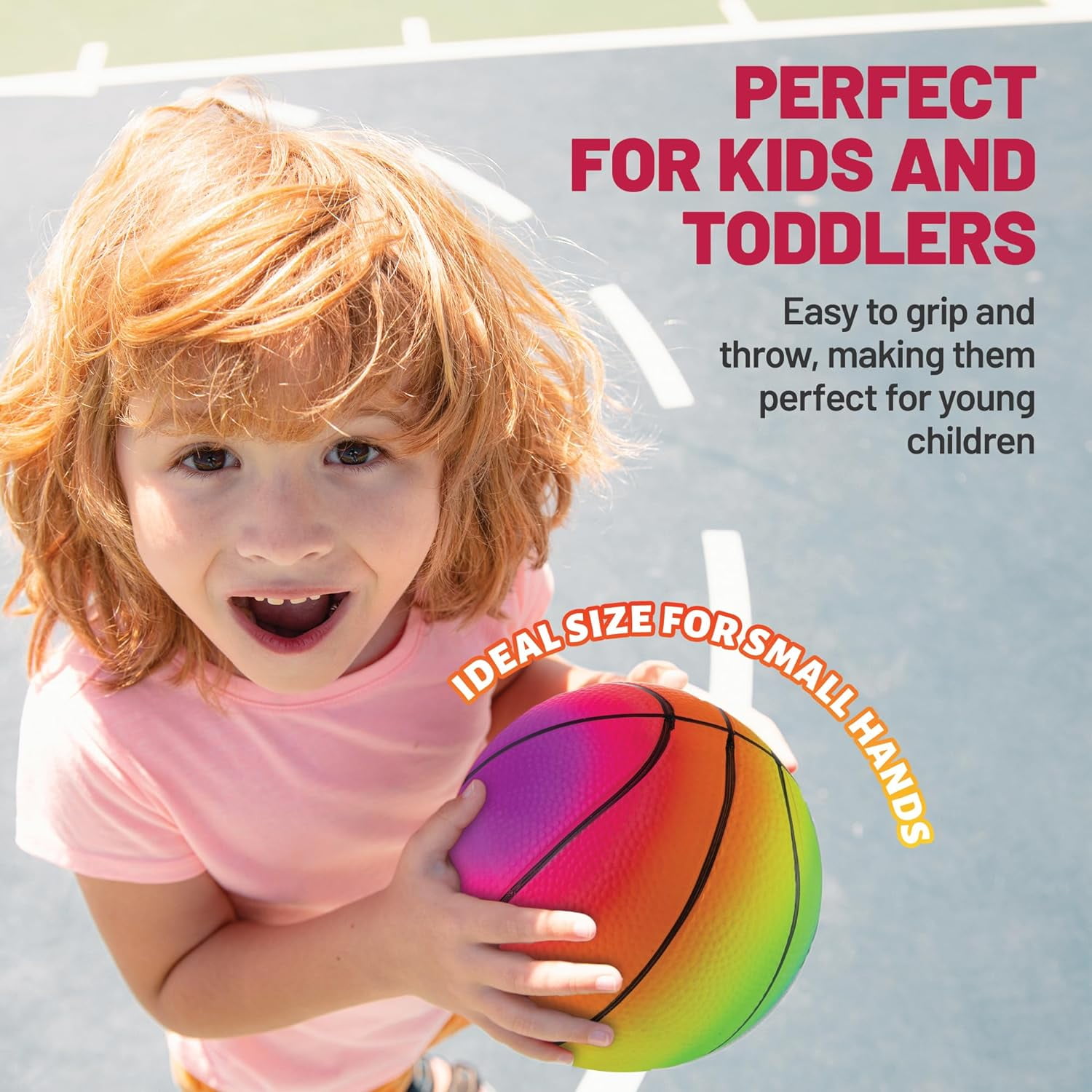 Sports Balls For Kids & Toddlers - (Pack of 4) 5-inch Sports Balls Set Includes Basketball, Small Soccer Ball, and Playground Balls, Fun Indoors & Outdoor Toys (hand Pump Included)