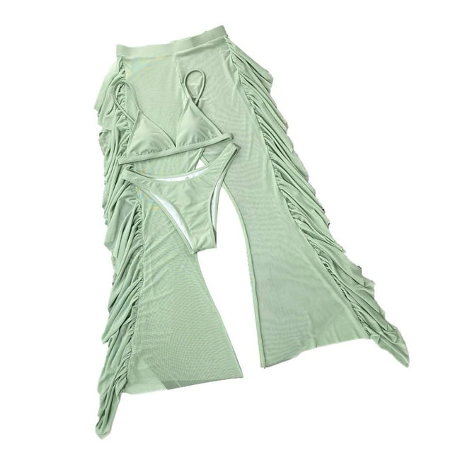Maillot de Bain 3Pcs/Set Maillots de Bain Ensemble avec Pantalons Longs