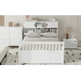 thumbnail image 4 of Full Size Captain Platform Bed Frame with Storage Bookcases and Shelves,Four Drawers,White, 4 of 6