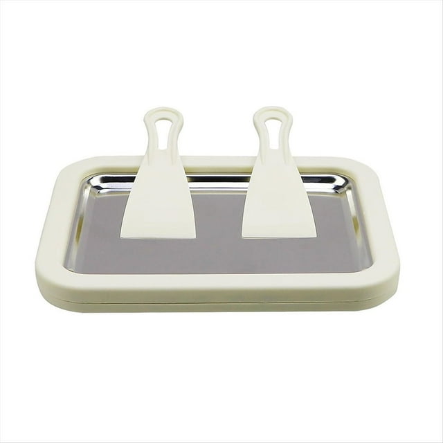Máquina para Hacer Yogur Congelado de Acero Inoxidable, Máquina para Hacer Yogur Helado Instantáneo con 2 Espátulas, Sorbete de Fruta para Helado