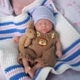 thumbnail image 1 of Muñeca de silicona en miniatura MYREBABY 7 Reborn de cuerpo entero para niño, 1 of 5