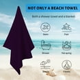 thumbnail image 4 of GZHJMY Beach Towel for Women Girls, Dark Purple Solid Color Bath Towel, Oversized Lightweight Sport Towel, 31x51 Inch, 4 of 7