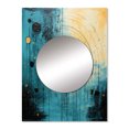 thumbnail image 2 of Designart "Blue And Black Minimalism Moon I" Abstract Collages Mirror Wall Decor - Modern Blue Abstract Living Room Wall Mirror Art - 32" x 24" Inch, 2 of 5