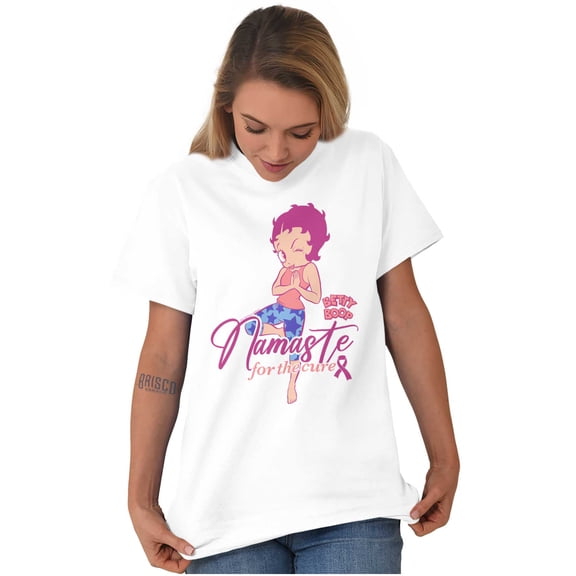 Betty Namaste For Breast Cancer Cure Women Plus Size Graphic Tee Tees Brisco Brands 2X