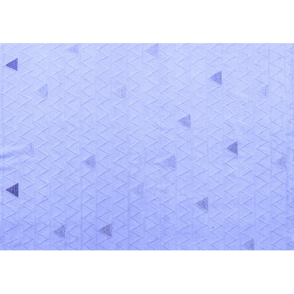 Ahgly Company Machine Washable Indoor Rectangle Solid Blue Modern Area Rugs, 6' x 9'