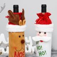 thumbnail image 5 of Lot de 3 sacs de bouteille de vin de Noël avec cordon de serrage réutilisables pour bouteille de vin de Noël, Noël, Père Noël, renne, bonhomme de neige, housses de bouteille de vin, sacs cadeaux pour, 5 of 5