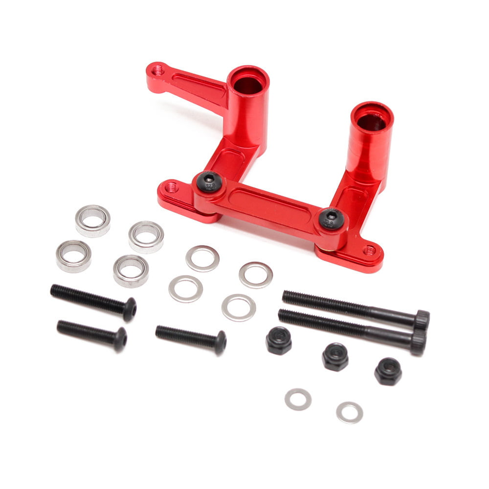 Upgrade Parts 3743 Aluminum Steering Bellcranks Set w/ Drag Link for Traxxas 1/10 2WD Slash Rustler Bandit 