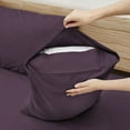 thumbnail image 3 of CCNY 2 Pack Toodler Pillowcases Set Toodler 13x18 Inch 600 Thread Count 100% Soft Egyptian Cotton Travel Pillow Covers Plum Solid, 3 of 5