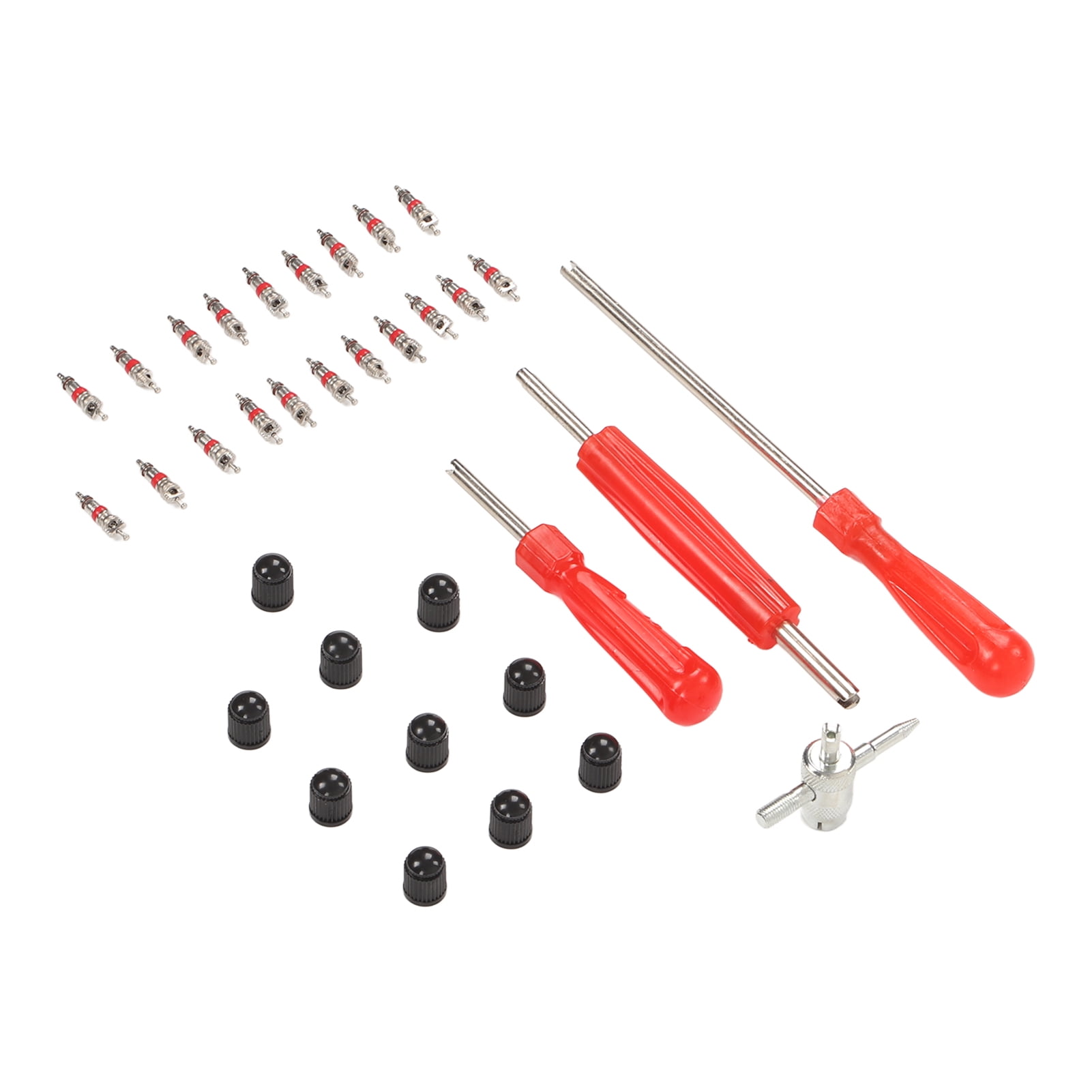 Valve Stem Removal Tool Kit, Portable Lightweight 34pcs Tire Valve Stem