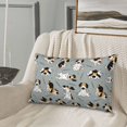 thumbnail image 4 of Plush Throw Pillow Covers, Funny Beagle Active Dog Pillow Cases with Invisible Zipper, Breathable Microfiber Pillow Cases Standard Size for Sleeping Bedroom Sofa Living Room 14x20, 4 of 5