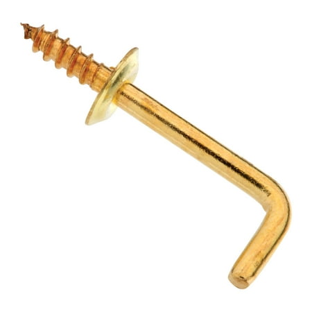 

National Hardware Gold Solid Brass 1 in. L Shoulder Hook 4 lb 3 pk