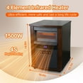 Elevon Indoor Space Heater, 1500W Infrared Quartz Cabinet Heater with ...