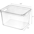 thumbnail image 4 of HANAMYA Organisateur de Bac de Stockage avec Couvercle / Verrou Durable 17 Litres Transparent (Lot de 4), 4 of 7