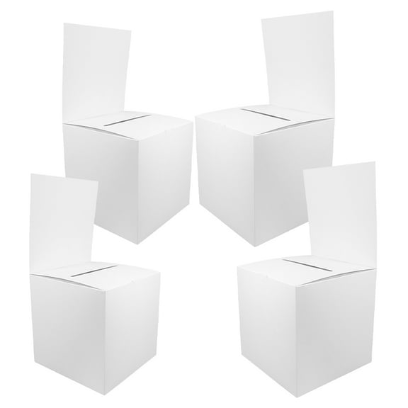 OUNONA 4pcs Raffle Ticket Box Donation Ballot Box Graduation Party Lottery Box