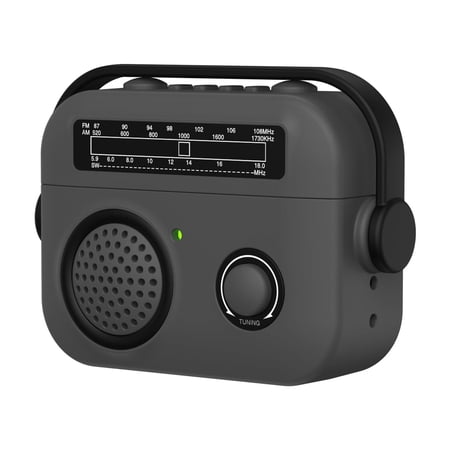for Airpods Pro 2nd Generation 2022 Case Cover with Swivelling Handle Cute Radio Design with Locking Cap Silicone Rubber Shockproof Protective Cover for Airpods Pro Gen DrakGray