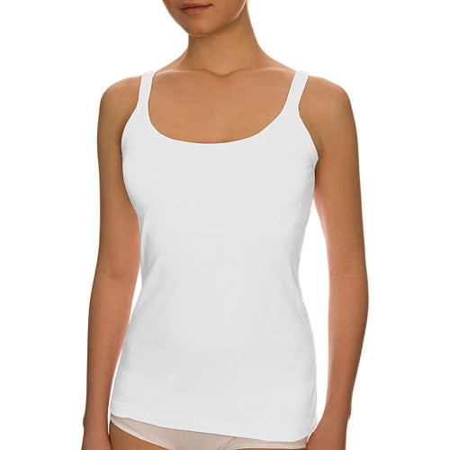 women's cotton camisole with built in bra
