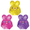 Jelly Hops Surprise Me! # 3pcs A4, variant on Surprise Jelly Hops - Translucent Tactile Bunny, Compact Stress Reliever.Sensory Stress Balls for Spring Fun and Easter Baskets