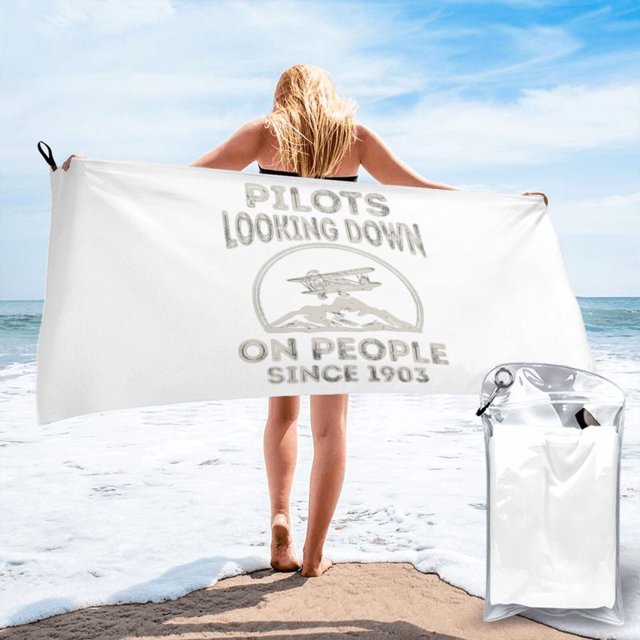 Toalla de playa con pilotos mirando hacia abajo, toallas de baño de microfibra, manta de playa suave para desfiles, natación, yoga, mujeres y hombres