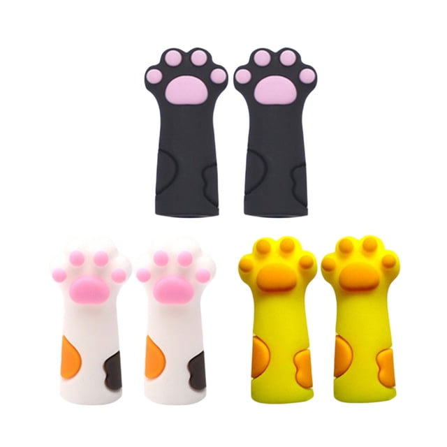 Protective Case Silicone Pencil Cap Cartoon Cat Paw Pencil Tip Protector for Wooden Pencils Extend Usage Time Reduce Waste Stress Relief Classroom Rewards