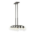 thumbnail image 2 of JONATHAN Y Julian 33.5" 8-Light Farmhouse Bohemian Iron/Glass Linear LED Pendant, Oil Rubbed Bronze/Clear, 2 of 8