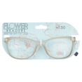 thumbnail image 4 of Flower Eyewear Drew Barrymore Frankie Clear/Plum 1.50 Reading Glasses, 4 of 8