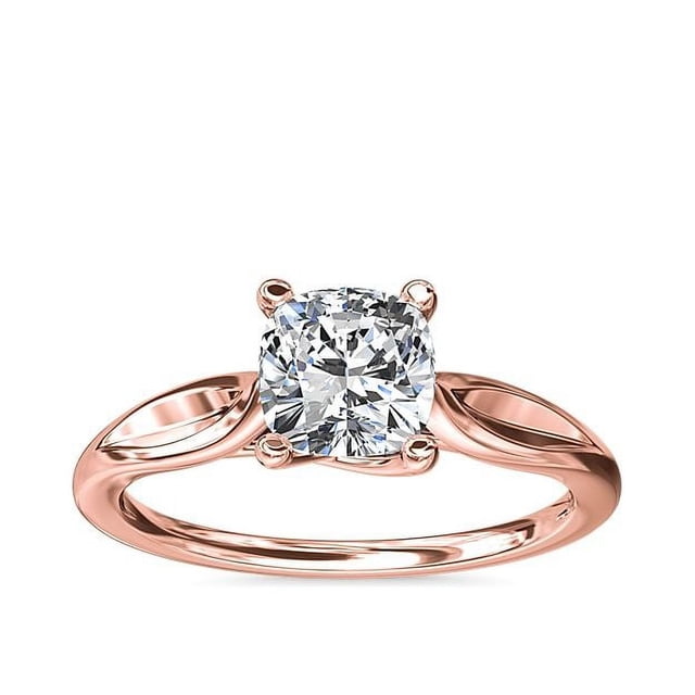 1.00 T.C.W Round Shape Natural Diamond Latest Design Solitaire Wedding Ring for Women Solid 18K Rose Gold Size 8
