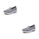 thumbnail image 3 of Qarigey Mocasines con tejido de mosca para mujer, zapatos para caminar, zapatos planos de suela gruesa, zapatos calados informales de malla Gris treinta y seis 2piezas, 3 of 6