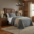 thumbnail image 4 of DaDa Bedding Floral Vintage Stone Wash Grey Matelassé Ash Silver Diamond Pattern Quilted Bedspread Set (JHW855), 4 of 10