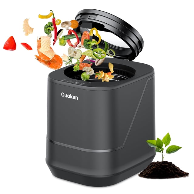 Compostera Eléctrica Ouaken 4L para Cocina, Contenedor Inteligente Sin Olores