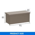 thumbnail image 4 of Dextrus 260-Gallon Wicker Deck Box with Waterproof Liner Bag, Rattan Storage Bin, Large Deck Box, Stylish Outdoor Storage Box - Brown, 4 of 10