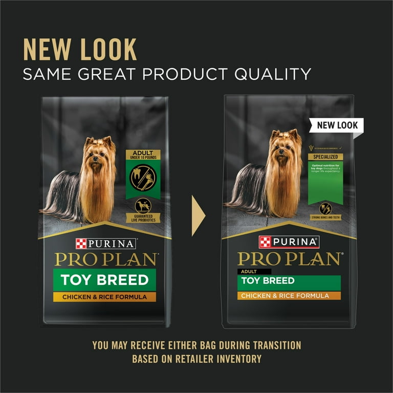 Purina Pro Plan Toy Breed Dog Food with Chicken and Rice, Live