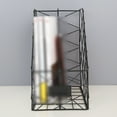 thumbnail image 2 of MasteelfCA Books Organizer Storage Rack Practical Shelf Stand Magazine Desktop Hollowed Out Iron Grid Home Management File Holder (Black), 2 of 7