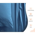 thumbnail image 3 of SGI Bedding 1000 TC Egyptian Cotton Bed Sheet Set - Alberta King Size Sheets 1000 Count Sheets Soft, Durable Sheets Cotton Sheets in 1000 TC 18" Inch Deep, Mediterranean Blue, 3 of 8
