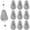 1oz-10pcs, variant on No-Roll Fishing Sinkers | Flat Inline No-Snag Weights for Saltwater Surf Fishing & Catfish Rigs