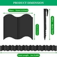 thumbnail image 2 of 20 Pcs Garden Landscape Edging Border,Plastic Fence Edging with 10 Spikes,Flexible Interlocking Edging,9.84 Ft Flower Bed Edging,for Outdoor Garden Patio Lawn Fence DIY Decorative (Black), 2 of 6