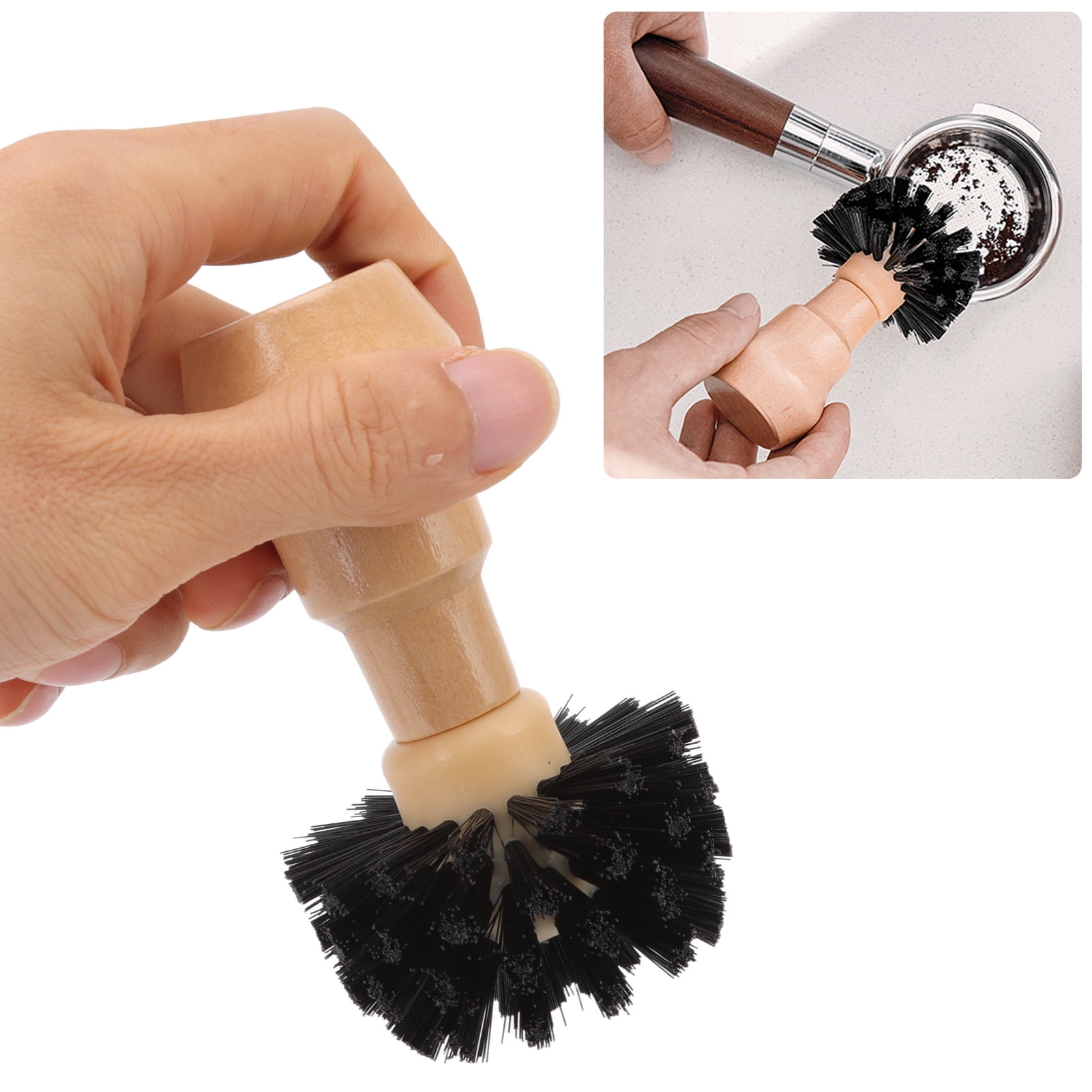 Coffee Portafilter Cleaning Kit – Set Pulizia Per Filtro Caffè Da 51/53/58 Mm, Con Spazzola E Supporto Antiscivolo, Per Macchine Espresso Domestiche E Professionali