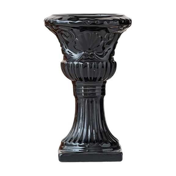 COM1950s Ceramic Vase, Home Decor Vase for Flower Arrangement, Tabletop Indoor Decorative Ceramic Vase for Living Room, Office, and Shelf Styling