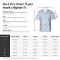 thumbnail image 5 of Pofeuu Gray White Floral Print Hawaiian Shirt for Men Sleeves Casual Button Down Summer Beach Dress Shirts T-Shirts,Medium, 5 of 7