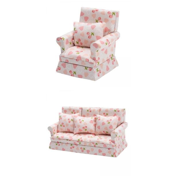 Sofá de Muebles para , Asiento , Tela Rosa Doble, Sillón en Miniatura Vintage DIY para Accesorios, Decoración de | en línea Sofá de Muebles para , Asiento , Tela Rosa Doble, Sillón en Miniatura Vintage DIY para Accesorios, Decoración de | en línea