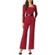 thumbnail image 1 of INSPIRAR CHIC Mono Elegante para Mujeres Cuello Cuadrado de Manga Larga Pantalones Anchos Vestido Romper L Rojo, 1 of 5