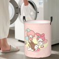 thumbnail image 7 of Large Laundry Basket with Handle, Kuromi and My Melody Collapsible Laundry Hamper, Dirty Clothes Storage Basket for Living Room, Bathroom, Bedroom, College Dorm, 7 of 7