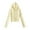 Yellow, variant on Dasayo Cropped Women's Coats Beige Zip up Hooded Drawstring Yoga Light Weight Hoodies Jackets for Women Trendy L